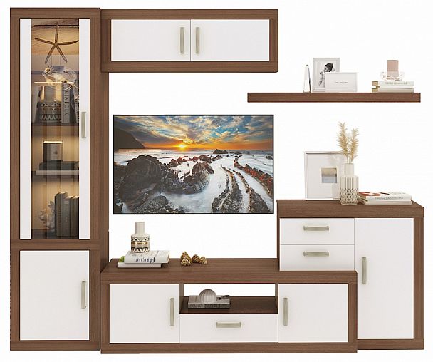 Стенка-горка Toivo ТОЙ-ГСТ 12 Белый/Шамони - Вид 1