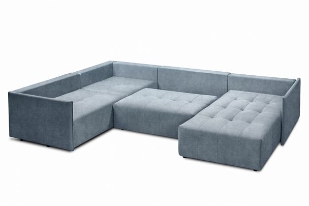 Мягкий угол «Чилетти» П-образный голубой - Вид 3