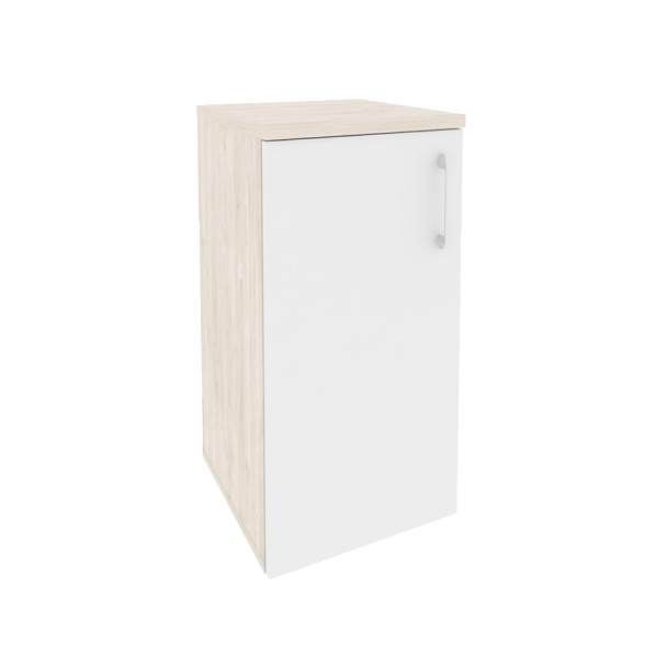 Onix Шкаф низкий узкий левый O.SU-3.1 (L) Денвер светлый/Белый бриллиант 400*420*823 - Вид 1