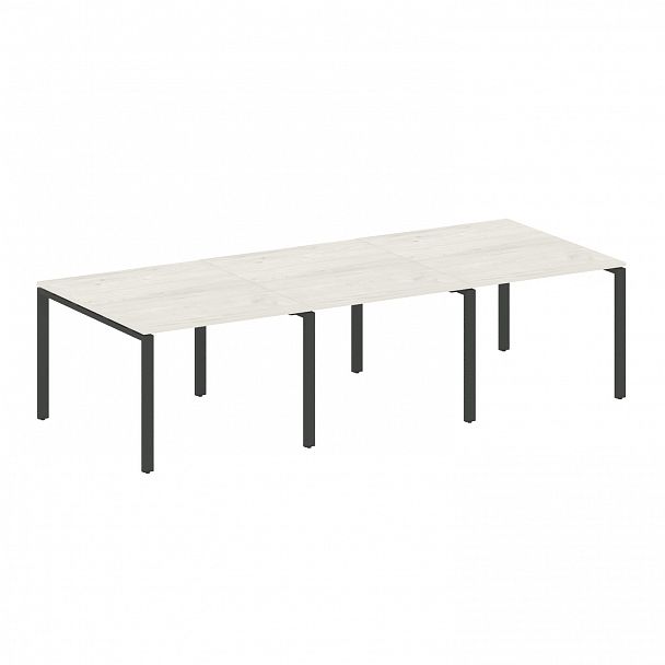 Стол для переговоров "Metal System" БП.ПРГ-3.1 дуб наварра/антрацит - Вид 1