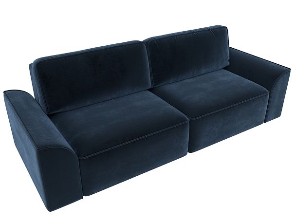Диван прямой Лига-048 НПБ Велюр синий - Вид 6
