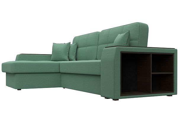 Диван угловой Брюссель левый угол Рогожка зеленый - Вид 3