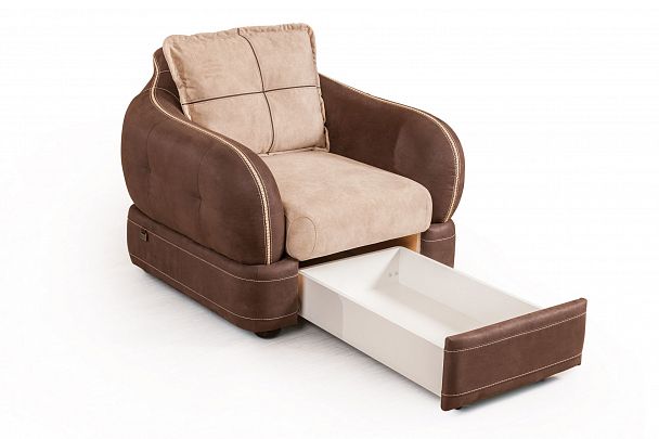 Napoli (Неаполь) кресло с ящиком, замша - Вид 10