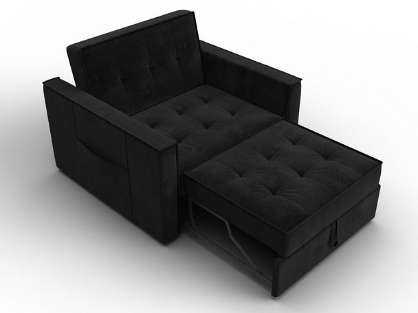 Кресло-кровать Лига-104 (80) Велюр черный - Вид 7