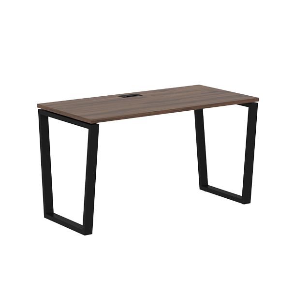 Стол прямой EVST 1367 Дуб Денвер тёмный/Черный 1360х670х750 EDIS - Вид 1