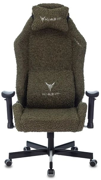Кресло игровое Knight T1 хаки экомех с подголов. крестов. металл - Вид 2