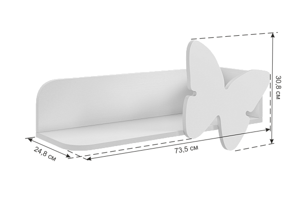 Полка навесная Бабочка PB-01.3095 - Вид 3