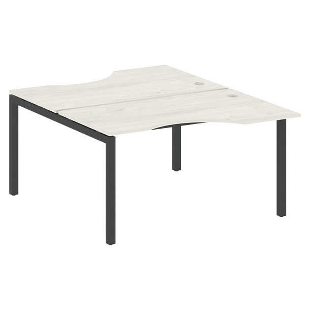 Metal System Quattro Р. ст. криволинейная на П-образном м/к 50БП.РАС-СА-2.2 Дуб наварра/Антрацит металл 1400*1835*750 - Вид 1