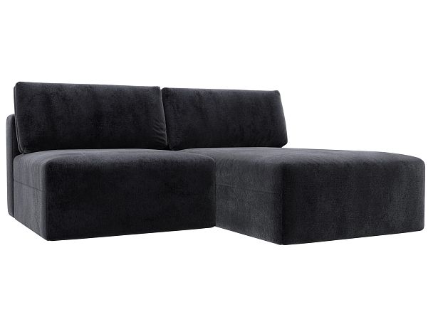 Диван угловой модульный Лига-060 НПБ угол универсальный Велюр серый - Вид 2