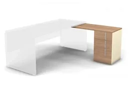 RAC027-40x49 ACCORD Основание тумбы без топа, 2 ящика, файлбокс, R 408х495х670 Акация Шеффилд/Кашеми - Фото предпросмотра