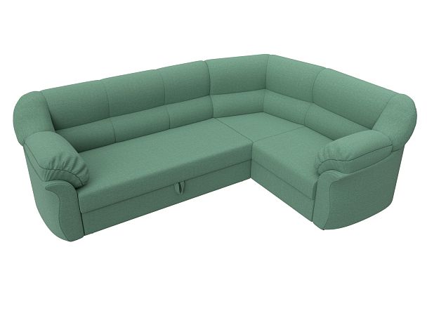 Диван угловой Карнелла правый угол Рогожка зеленый - Вид 5