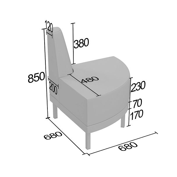 (ave-msn3) Выгнутая секция Аверс №3 - Вид 2