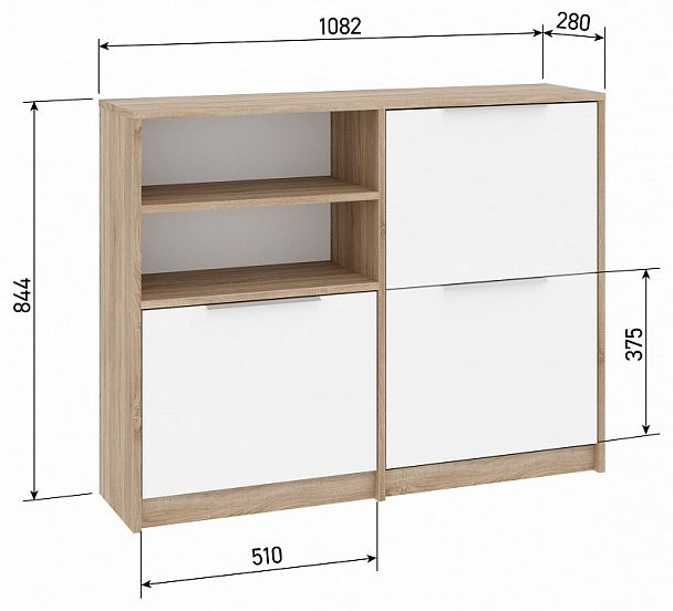 Тумба для обуви Нордик - Вид 4
