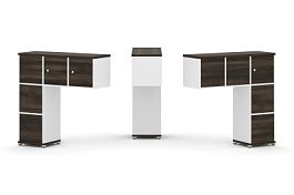 Concept Надставка низкая CN.DNN-006 Дуб Мали/Белый Бриллиант/Металл Белый 1099*365*1130 - Фото предпросмотра