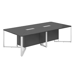 Стол переговорный Spider 2400х1200х750 антрацит/белый - Фото предпросмотра