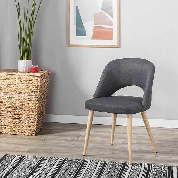 Стул Lars тёмно-серый/нат.дуб - Вид 9