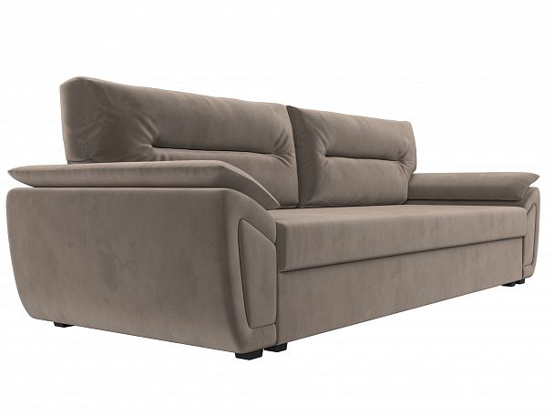 Прямой диван Нэстор Лайт (полностью велюр коричневый) - Вид 3