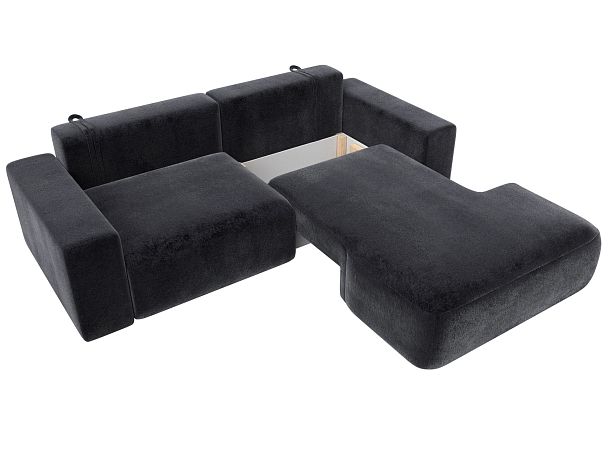 Диван угловой Лига-036 НПБ Классик правый угол Велюр серый - Вид 7