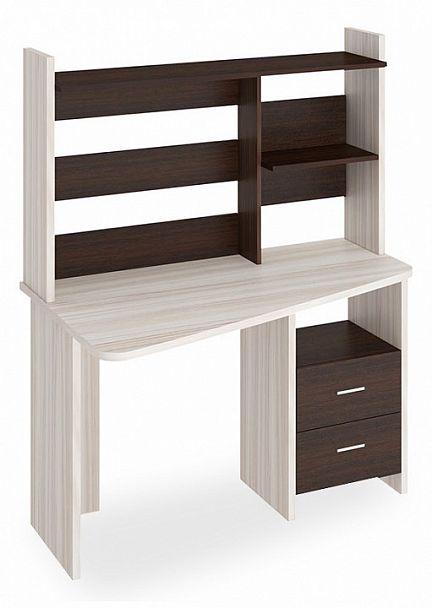 Стол компьютерный Домино Lite СКЛ-Трап120+НКЛ-120 Венге/Карамель левый - Вид 1