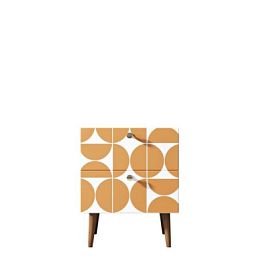 Тумбочка Berber с двумя ящиками 14 принт арт BB03/Print_14, разноцветная - Фото предпросмотра