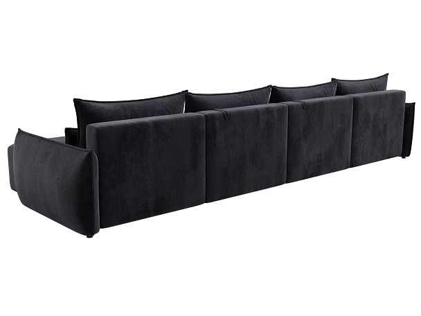 Диван П-образный Лига-051 НПБ Лонг Велюр серый - Вид 5