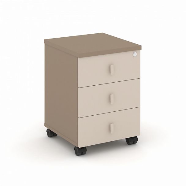 Тумба усиленная мобильная "ESTETICA" ES-ТМ-3U Капучино - Вид 1