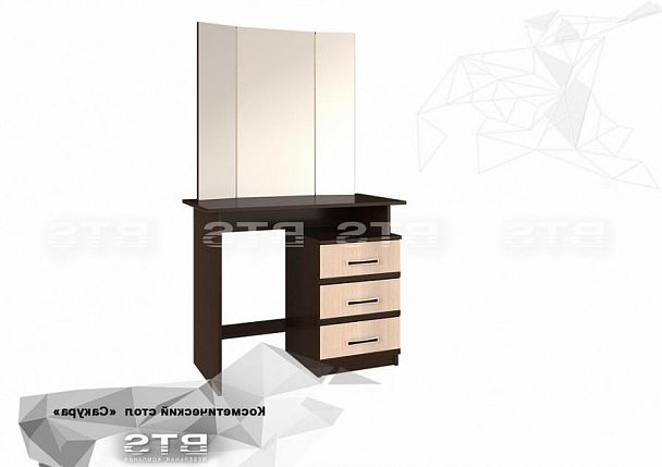 "Сакура" косметический стол (900х1550х450) венге/лоредо - Вид 1