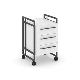 Rift Direct Тумба мобильная RF.TMR-001 Белый Бриллиант/Металл Антрацит 424*500*680 - Фото предпросмотра