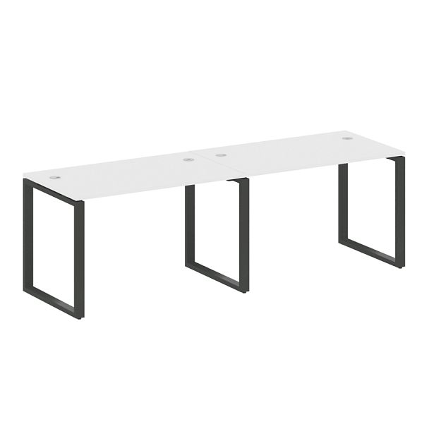 Metal System Р. ст. на 2 раб. места на О-образном м/к БО.СМ-2.2 Белый/Антрацит металл 2400*720*750 - Вид 1