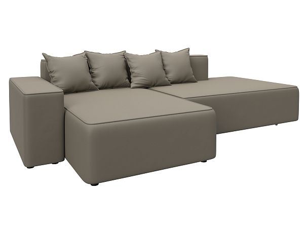 Диван угловой Лига-079 угол левый Экокожа бежевый - Вид 2