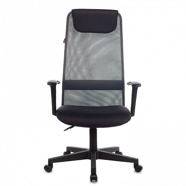 Кресло офисное KB-8, ткань-сетка, серое, 496676 - Вид 4