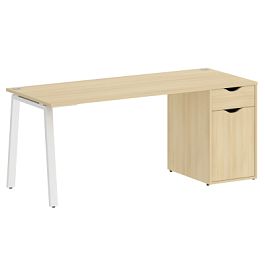 Home Office Стол письменный VR.SP-3-178.1.A Акация/Белый металл 1780*720*750 - Фото предпросмотра