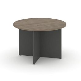Стайл Проджект Стол переговорный кругл. SN-D.SPRG-004 Вяз Благородный/Антрацит NEW 1180*1180*750 - Фото предпросмотра