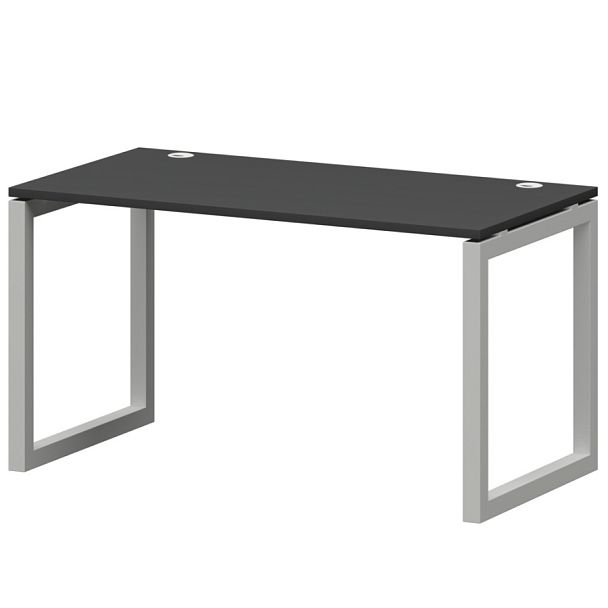 Стол на металлокаркасе СМС25-О-18К.73.Пр50 Графит/Белый 1800x730x750 Смарт - Вид 1