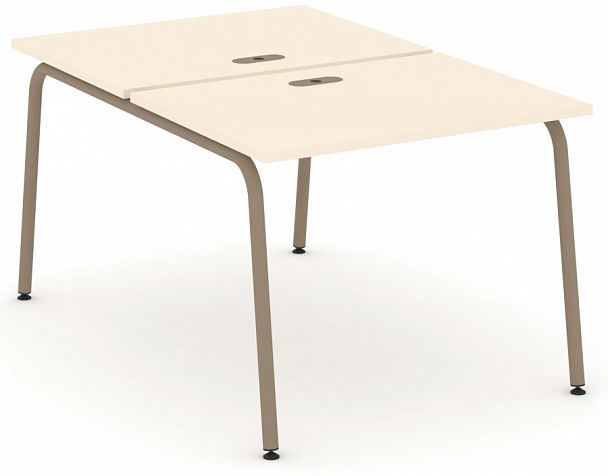 Рабочая станция на 2 места "ESTETICA" ES.D.RS-2.1-LK Сатин - Вид 1