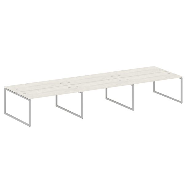 Metal System Quattro Р. ст. на 6 раб. места на О-образном м/к 40БО.СМ-6.4 Дуб наварра/Серый металл 4800*1475*750 - Вид 1