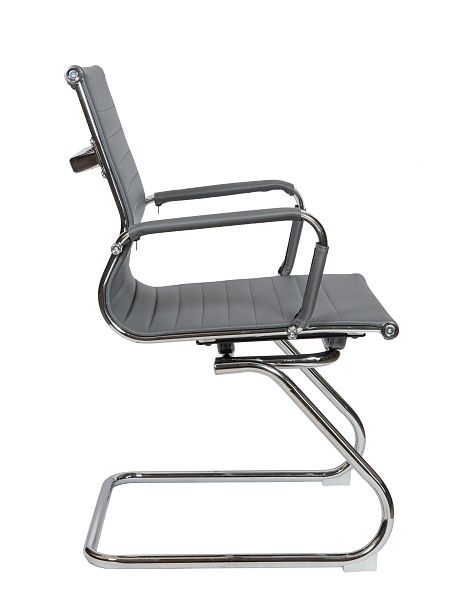 Кресло Техно CF / хром / серая экокожа - Вид 3