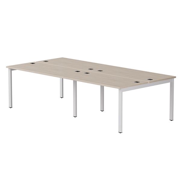 Бенч-система на 4 места Everprof EVO на металлокаркасе 2760х670(1370)x755 Дуб Соната/Белый - Вид 1