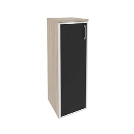 Onix Шкаф средний узкий левый O.SU-2.4 R (L) black Дуб аттик/Стекло black 400*420*1207 - Фото предпросмотра