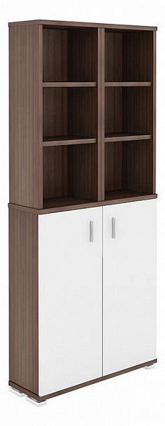 Стеллаж комбинированный Домино Лайт ПУ-30-4 Белый/Шамони - Вид 1