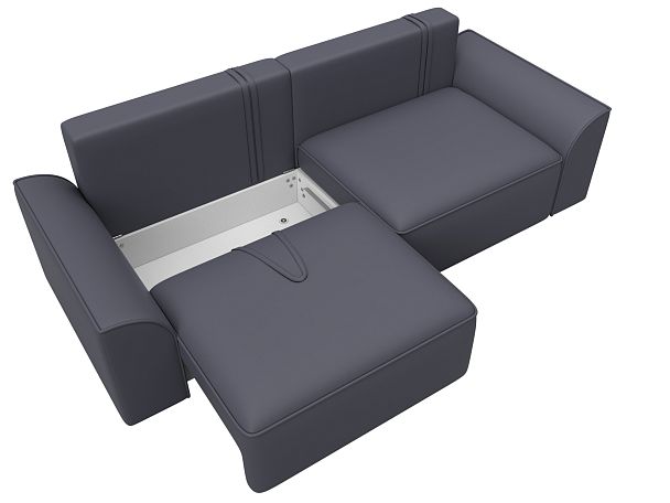 Диван прямой Лига-048 НПБ Экокожа серый - Вид 7