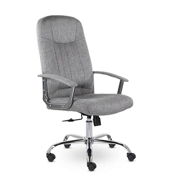 Кресло офисное "Бостон", CH-277, хром, ткань, серый (M-02) - Вид 1