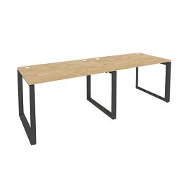 Onix Рабочая станция на О-образном м/к O.MO-RS-2.2.8 Тиквуд светлый/Антрацит металл 2360*800*750 - Фото предпросмотра