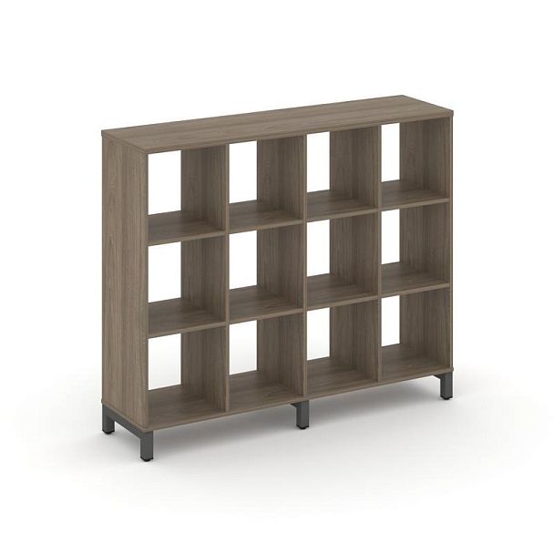 Стайл Проджект Каркас стеллажа 3 яр. SN.KS-340 Вяз Благородный/Металл Антрацит 1488*400*1248 - Вид 1