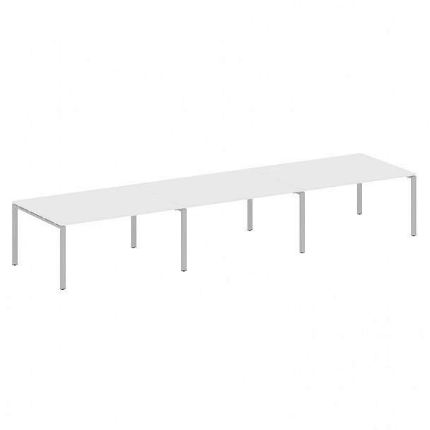 Стол для переговоров "Metal System" БП.ПРГ-3.4 белый/серый - Вид 1