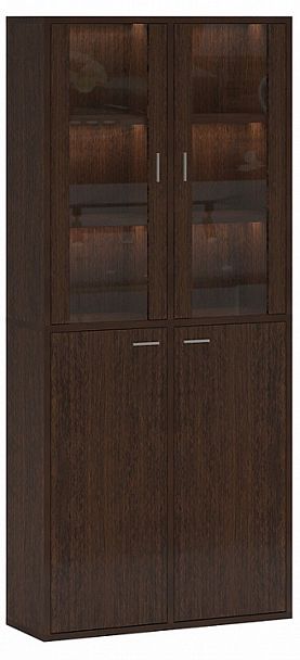 Шкаф-витрина Домино СУ(ш2в2)+2ФС+2ФГ Венге - Вид 1