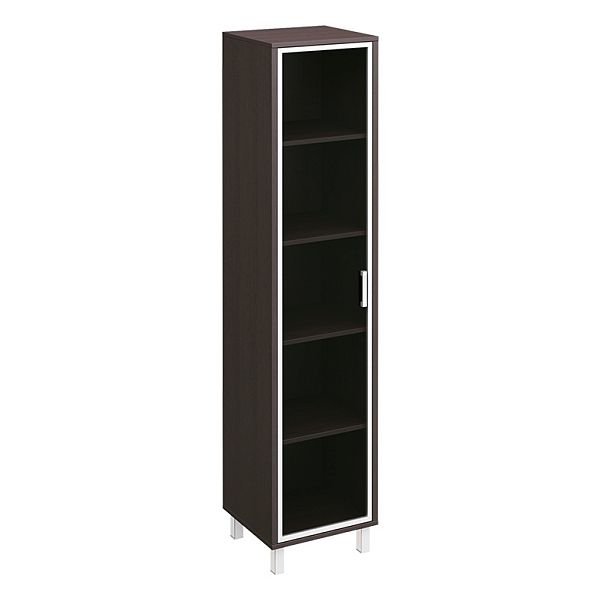 Шкаф для документов L и R дверь в алюминиевой рамке "Борн" В 431-817-818 дуб шамони - Вид 3