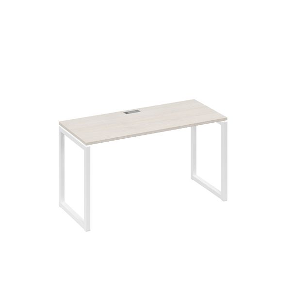 Стол письменный на металлокаркасе QUATTRO A4 А4 Б4 004 БП дуб / металлокаркас белый - Вид 1