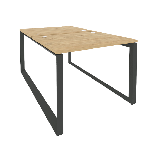 Onix Рабочая станция на О-образном м/к O.MO-D.RS-2.1.8 Тиквуд светлый/Антрацит металл 980*1635*750 - Вид 1