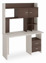 Стол компьютерный Домино Lite СКЛ-Прям130+НКЛХ-130 КШ Карамель/Шамони - Фото предпросмотра